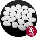 Flat Pebbles - Paper White Glass - Small